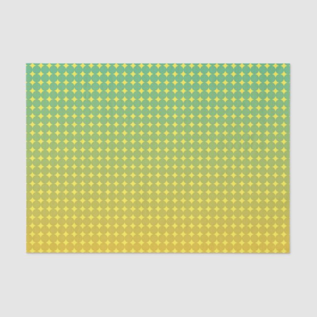 Summer Citrus Green and Orange Ombre Pattern Tissue Paper (Front)