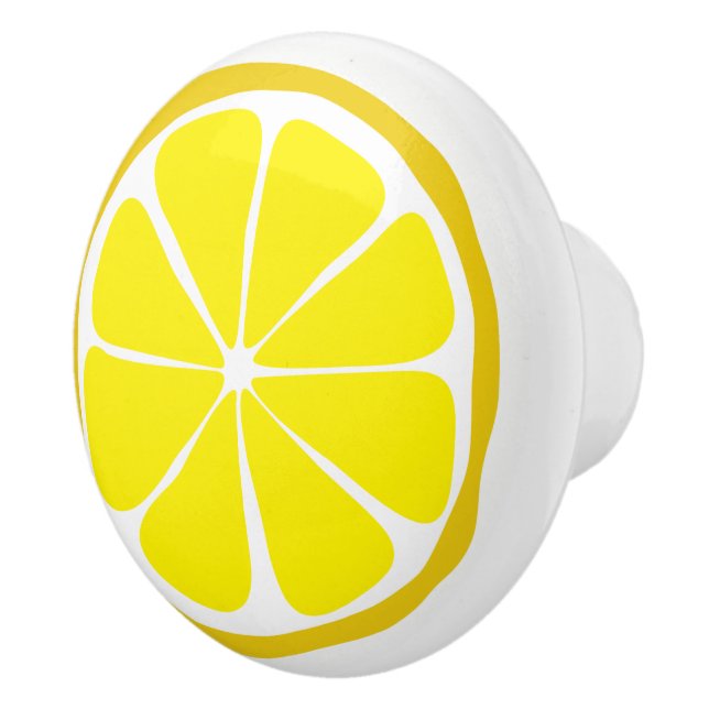 Summer Citrus Lemon Ceramic Knob (Right)