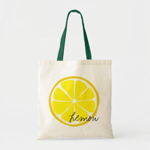 Summer Citrus Lemon Tote Bag