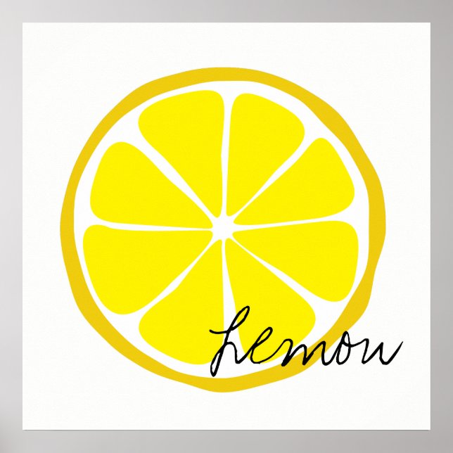 Summer Citrus Lemon Wall Art (Front)