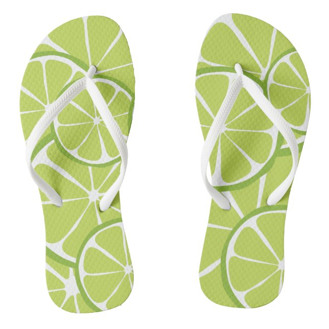 Summer Citrus Lime FlipFlops (Footbed)