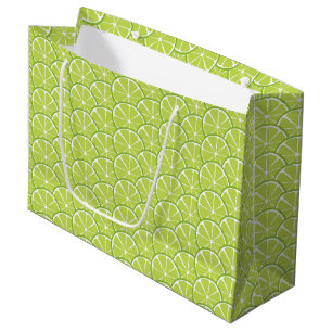 Summer Citrus Lime Slices Gift Bag - LARGE