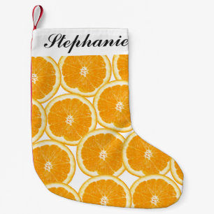 Summer Citrus Orange Slices Small Christmas Stocking