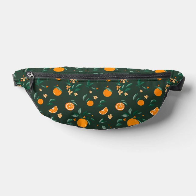 Summer Citrus Oranges & Leaves Fanny Pack (Lay Down)