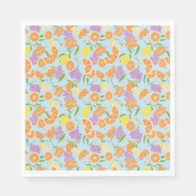 Summer Citrus Party Napkins (Front)