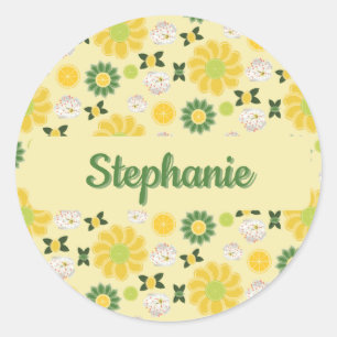 Summer Citrus Personalized Sticker 