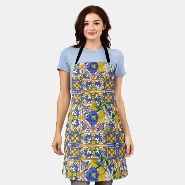 Summer,citrus,Sicilian,Mediterranean style,lemon,m Apron (Worn)