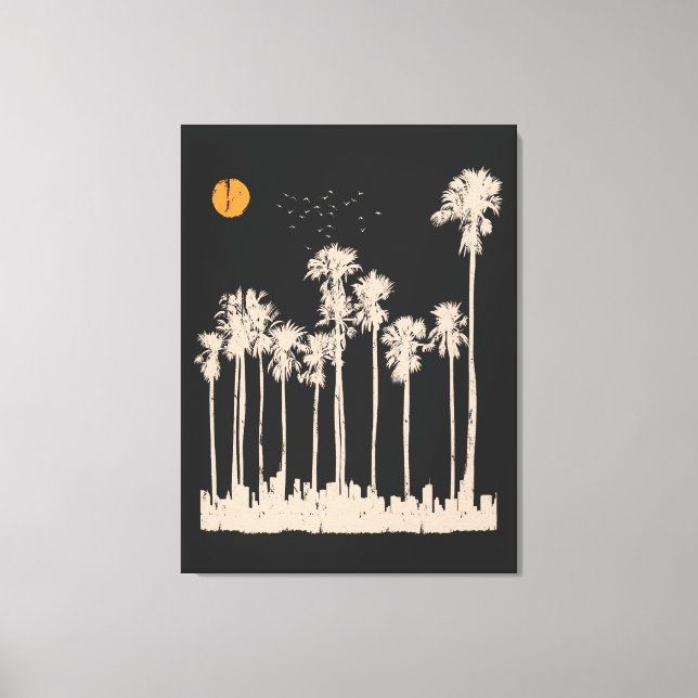 Summer City Vintage Canvas Print (Front)