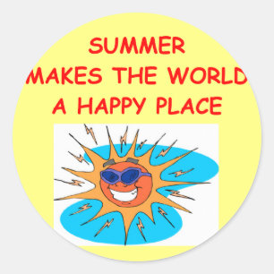 summer classic round sticker