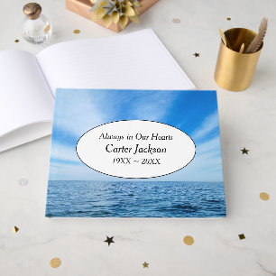 Summer Clouds In Sky for Memorial Service Guest Book