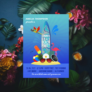 Summer Club Beach Party ajouter le logo invitation