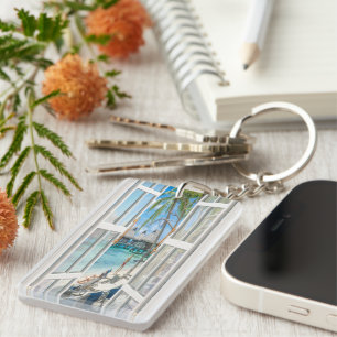 Summer Coastal Adventure  Keychain