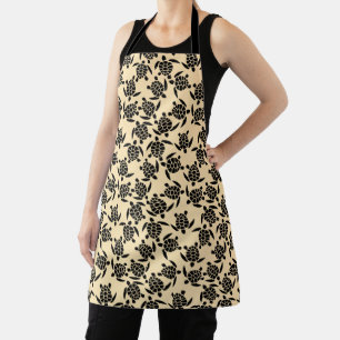 Summer coastal style repeating turtle pattern apron