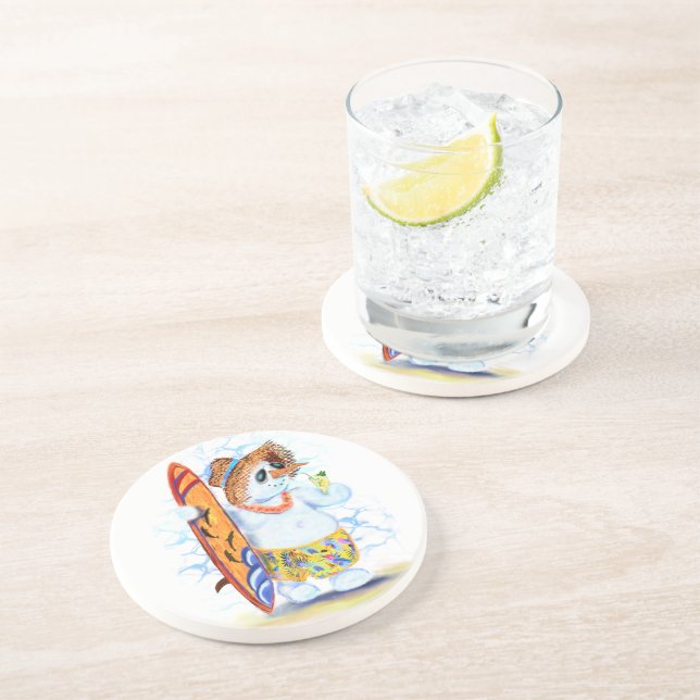 Summer Coaster Snowman Surfer Fun (Side)