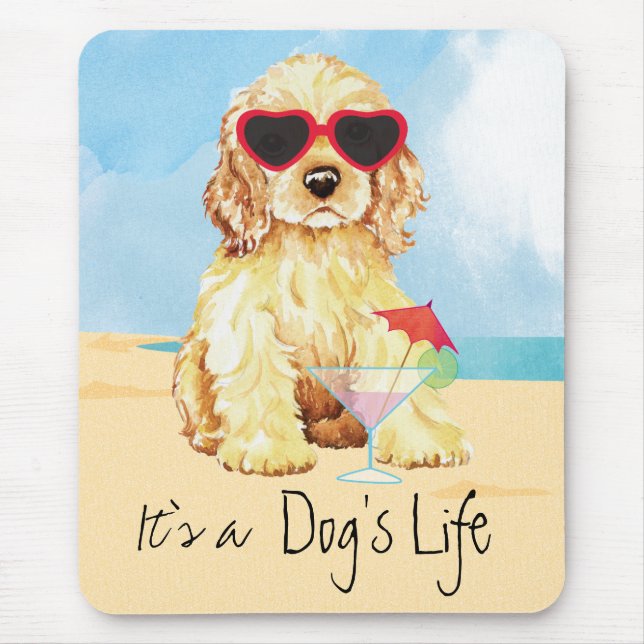 Summer Cocker Spaniel Mouse Pad (Front)