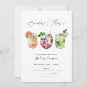 Summer Cocktail Bridal Shower Invitation 