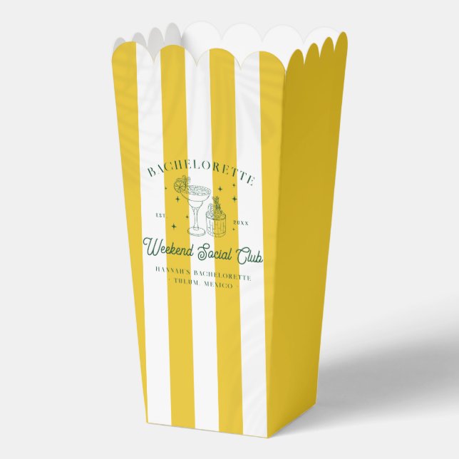 Summer Cocktail Club | Bachelorette Favor Box (Front)