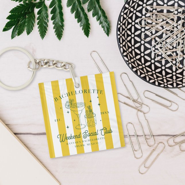 Summer Cocktail Club | Bachelorette  Keychain (Creator Uploaded)