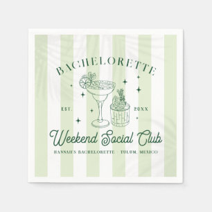Summer Cocktail Club   Bachelorette Napkin