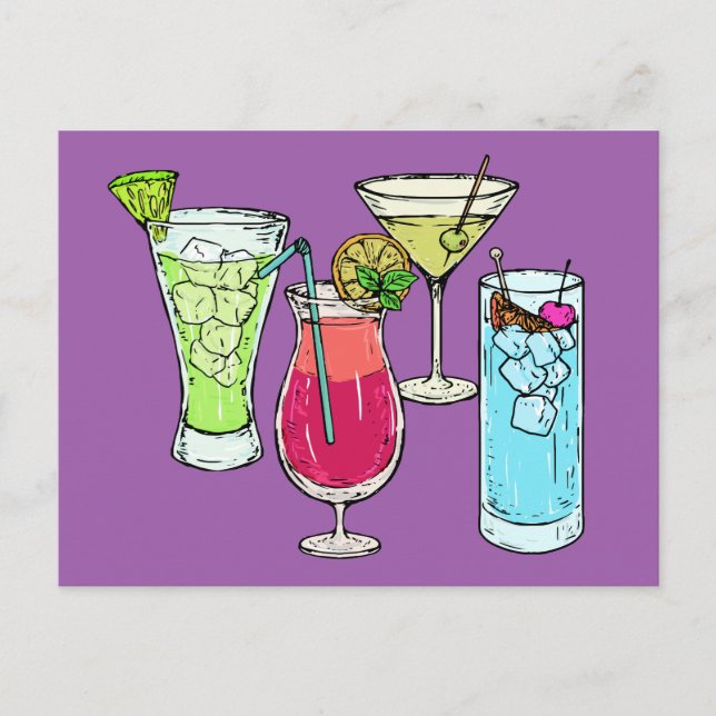 Summer Cocktails carte postale (Devant)