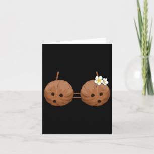 Summer Coconut Bra Halloween Costume Hawaii Aloha  Card