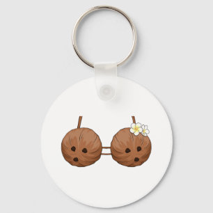 Summer Coconut Bra Halloween Costume Hawaii Aloha  Keychain