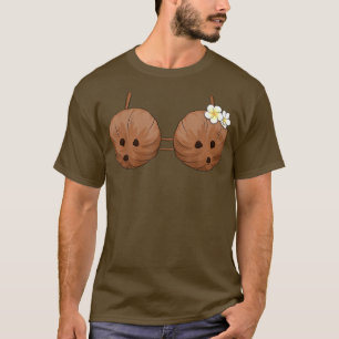 Summer Coconut Bra Halloween Costume Hawaii Aloha  T-Shirt