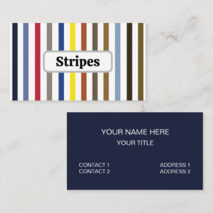 Summer Colorful Stripes  Business Card