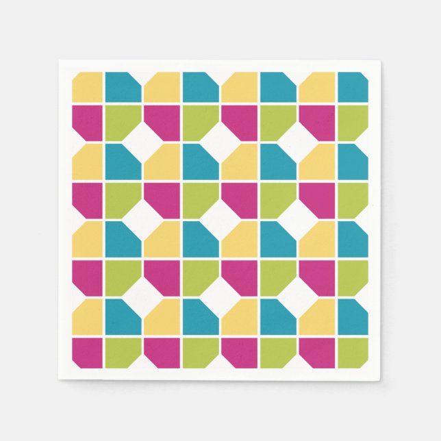 SUMMER COLORS | Geometric Pattern Napkin (Front)