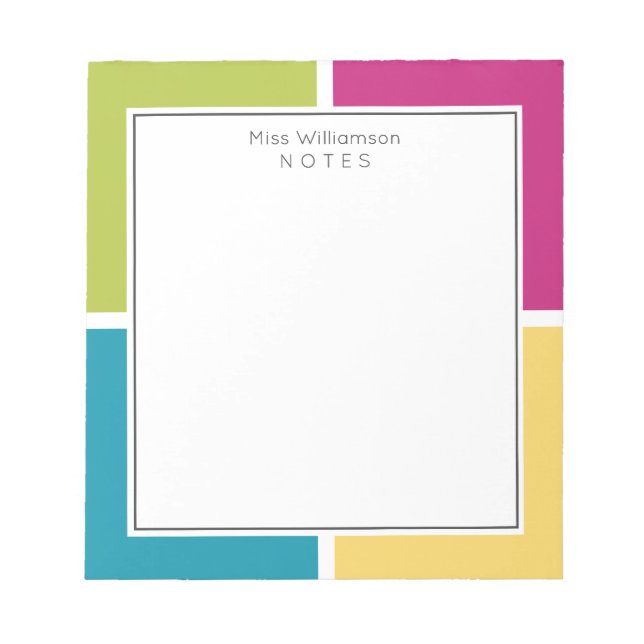 SUMMER COLORS Personalized Notepad (Front)