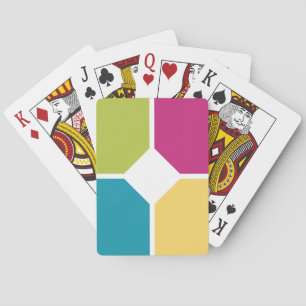 SUMMER COLORS Quadrants Optional MONOGRAM Playing Cards