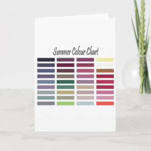 Summer Colour Chart Card