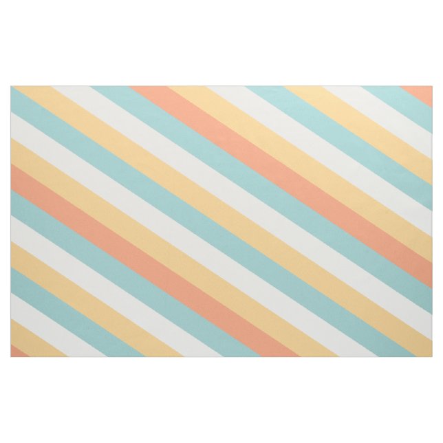 Summer Colour Diagonal Stripes Pattern Fabric (Fat Quarter)