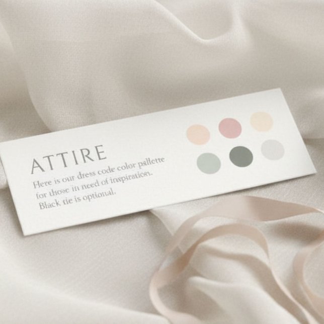 Summer Colour Dot Wedding Attire Dress Code Card (Creator Uploaded)