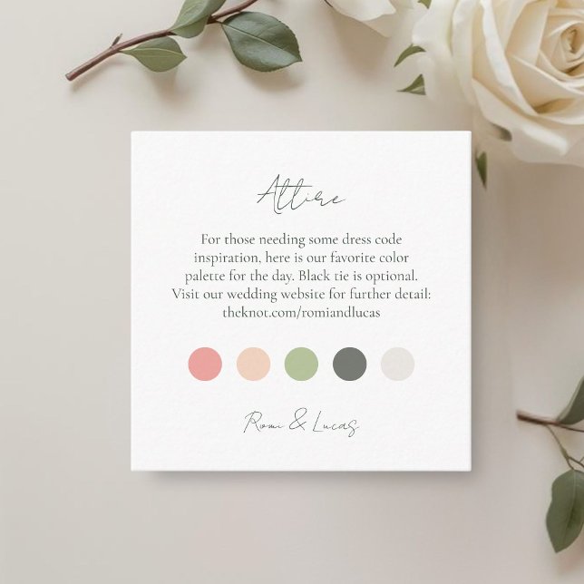 Summer Colour Dot Wedding Attire Dress Code  Enclo Enclosure Card (Creator Uploaded)