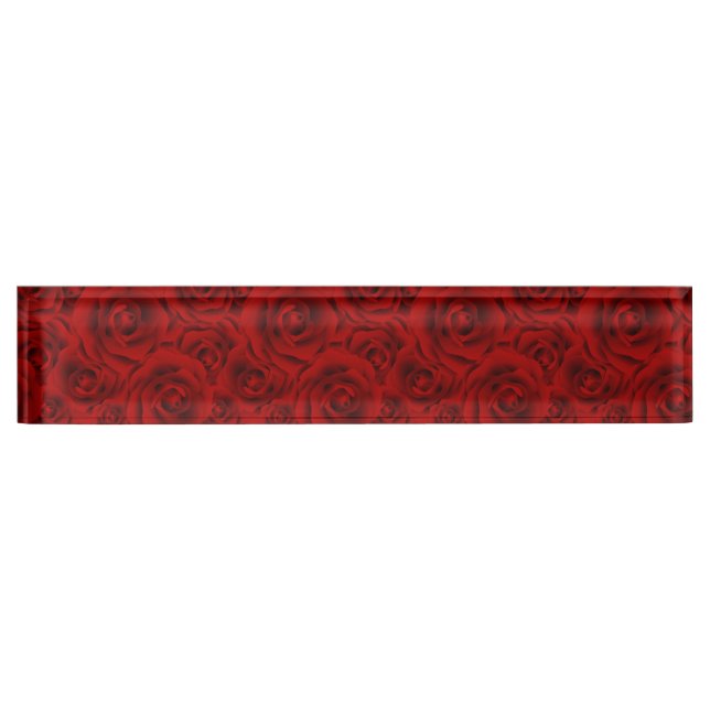 Summer colourful pattern rose nameplate (Front)