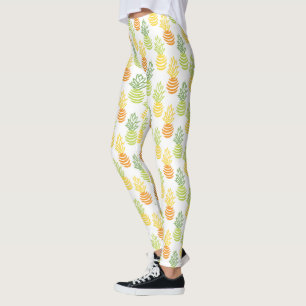 Summer colourful pineapple fruit multicolor patter leggings