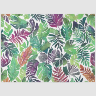 Summer Colourful Tropical Leaves Decoupage Tissue Paper