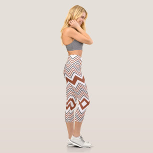 Summer Colourful Zigzag Women's Capri Leggings