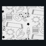 Summer Colouring Mat Beach Theme Poster<br><div class="desc">Poster with Summer fun for colouring</div>