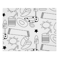 Summer Colouring Mat Beach Theme