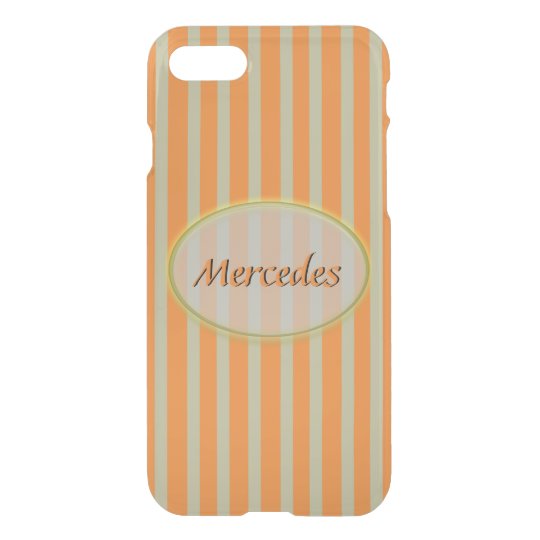 Summer Colours Orange and Beige Stripes - Classic iPhone 8/7 Case