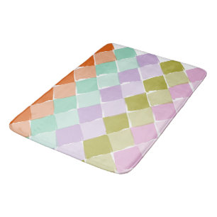 Summer colours pattern diamond Bath Mat
