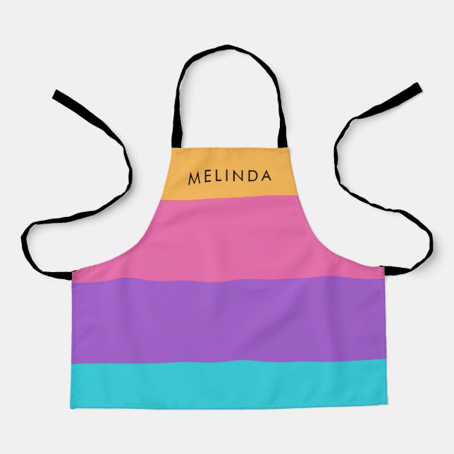 Summer Colours Personalised Name Apron (Front)