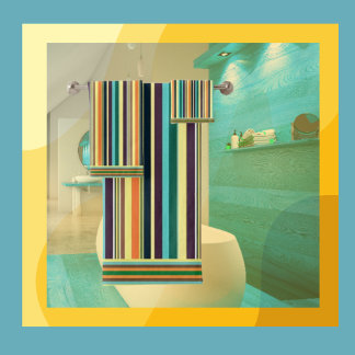 Summer Colours Stripes  Bath Towel Set
