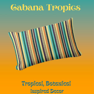 Summer Colours Stripes  Lumbar Pillow