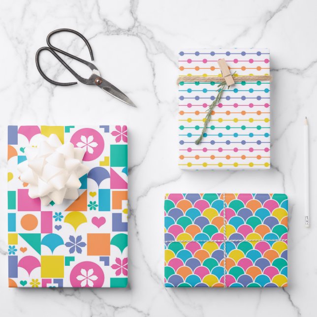 Summer Colours  Wrapping Paper Sheet (Front)