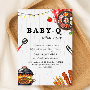 Summer Cookout BBQ Couples Baby Shower Invitation