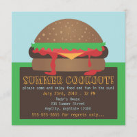 Summer Cookout Party Invitation