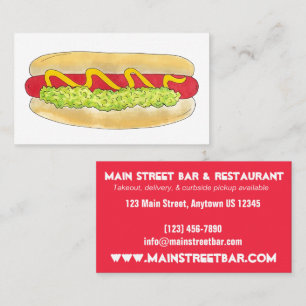 Summer Cookout Picnic Maine Red Snapper Hotdog ME Business Card